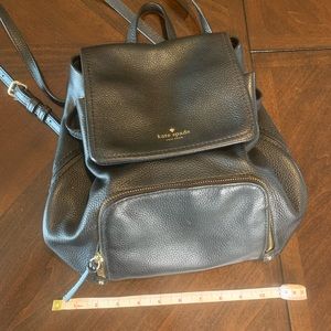 Kate spade leather backpack black.